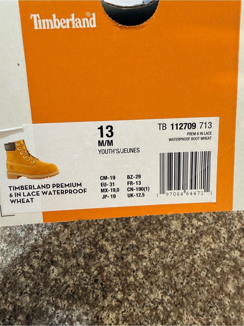 Timberland Kids Premium 6 IN Lace Waterproof Wheat Boots - Picture 10 of 10